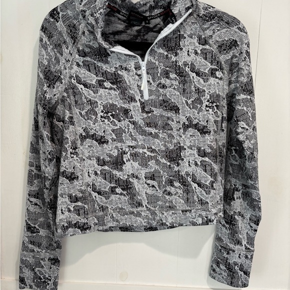 Spyder Black and Gray Patterned Hoodie - Picture 1 of 2